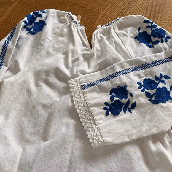 Sezane White Embroidered Rina Blouse - Picture 5 of 6